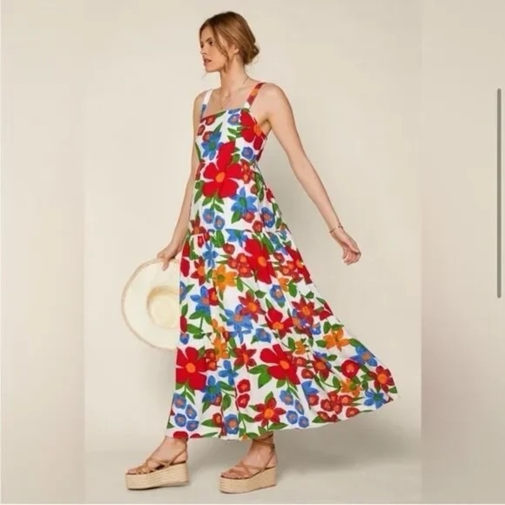 New! Vernacular Tiered Floral Maxi Dress 45361